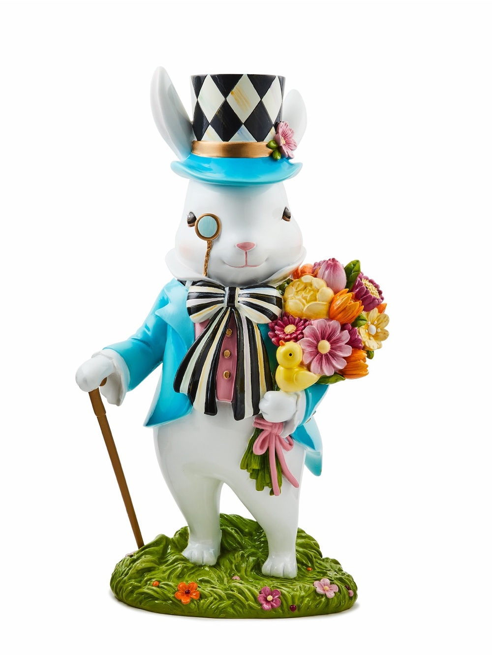 MacKenzie-Childs Calico Bunny Figurine - Picture 3 of 10
